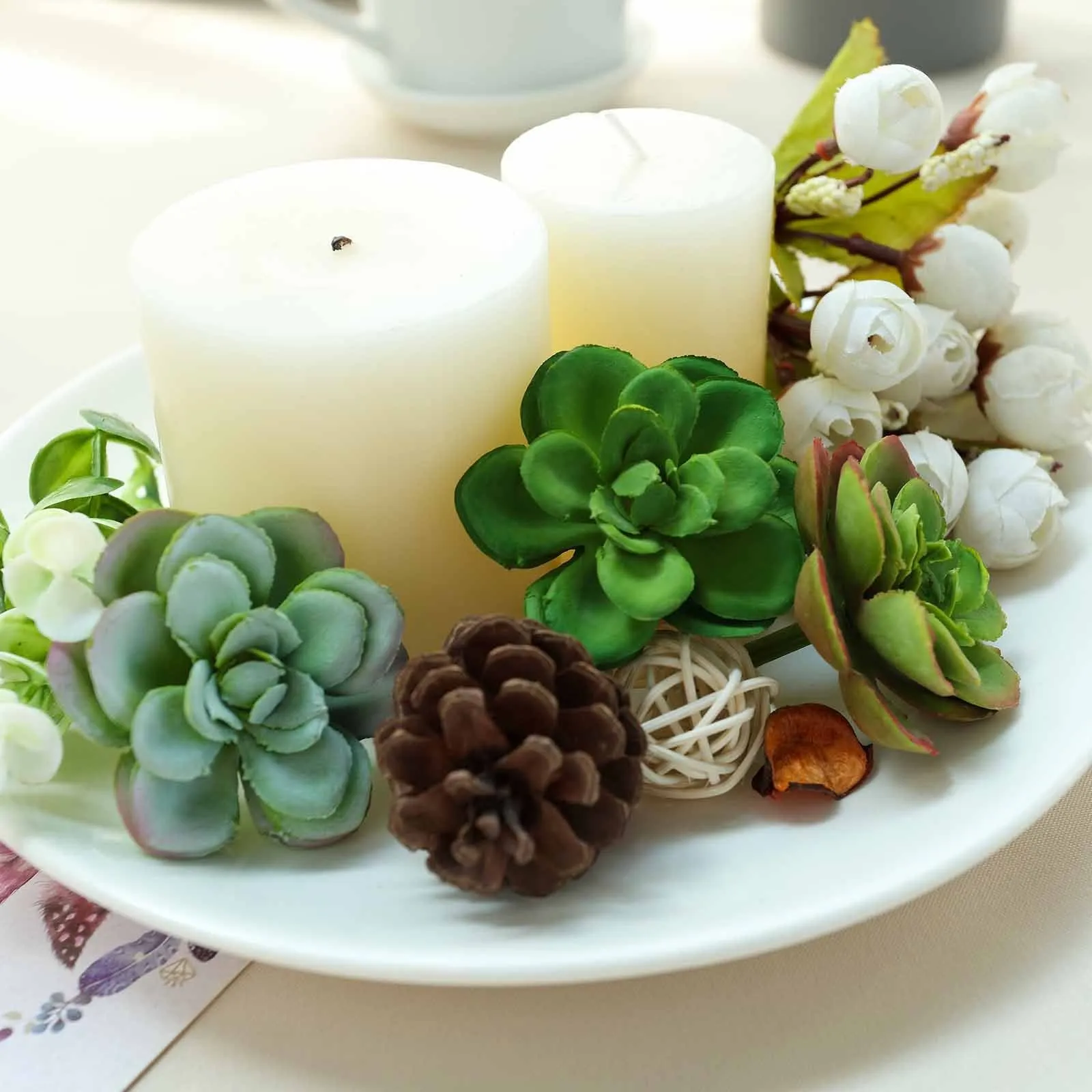 Set of 3 | 3" Echeveria Orion Decorative Artificial Plants