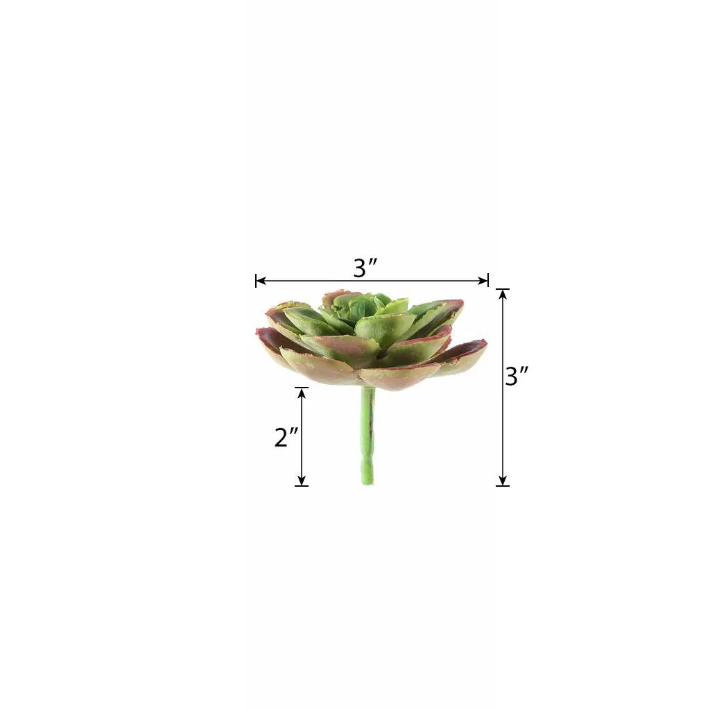 Set of 3 | 3" Echeveria Orion Decorative Artificial Plants