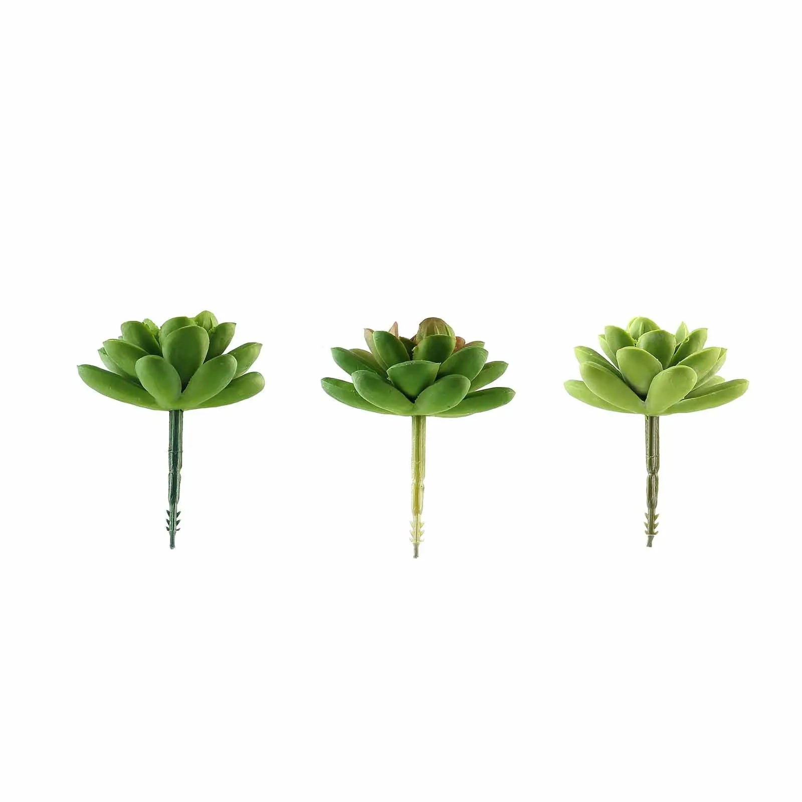 Set of 3 | 3" Roundleaf Echeveria Stems Decorative Artificial Plants