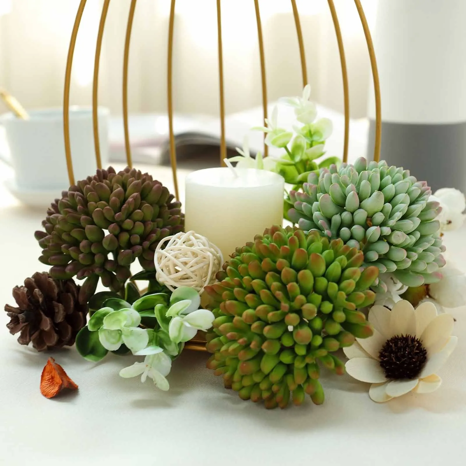 Set of 3 | 4" Mini Jelly Bean Decorative Artificial Plants
