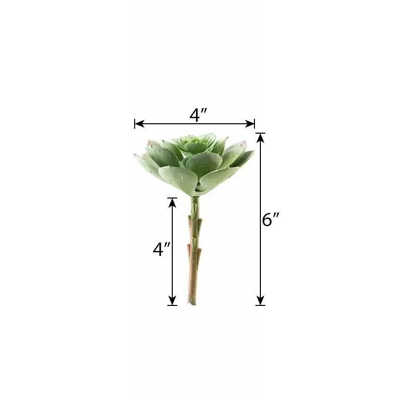 Set of 3 | 6" Echeveria Stem Decorative Artificial Plants