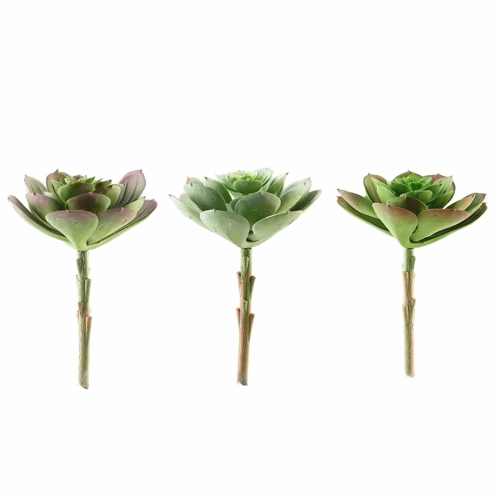 Set of 3 | 6" Echeveria Stem Decorative Artificial Plants