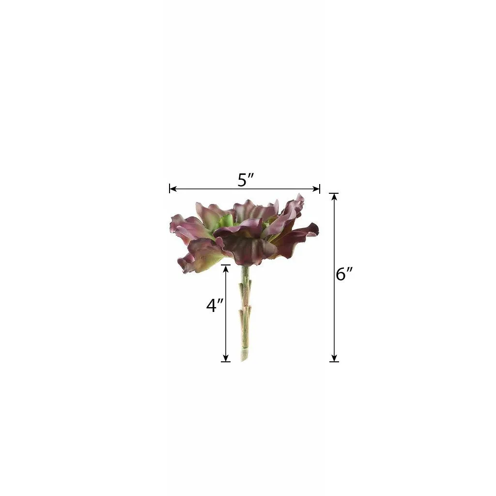 Set of 3 | 6" Wavy Kalanchoe Decorative Artificial Plants