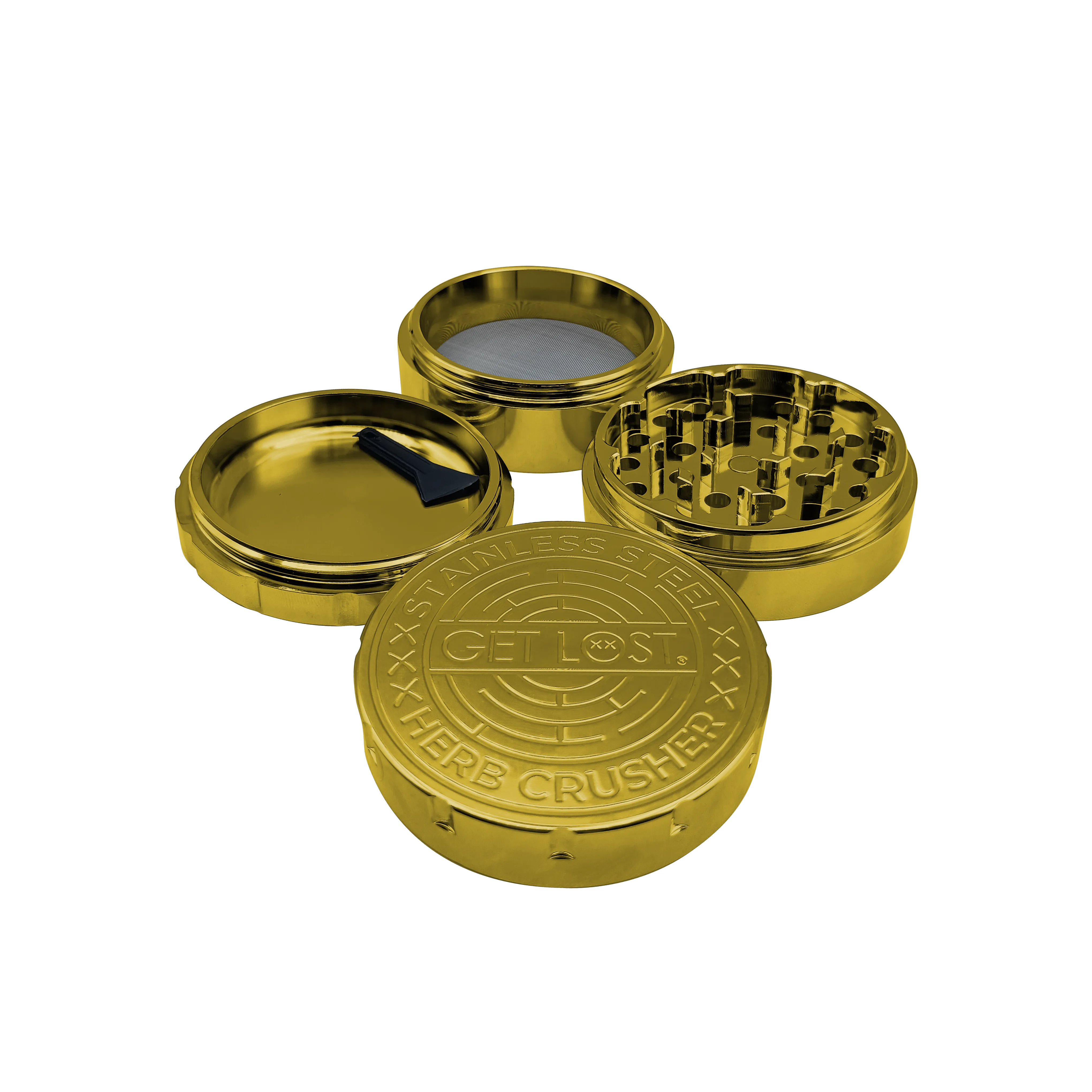 Stainless Steel Herb Grinder (Gold)