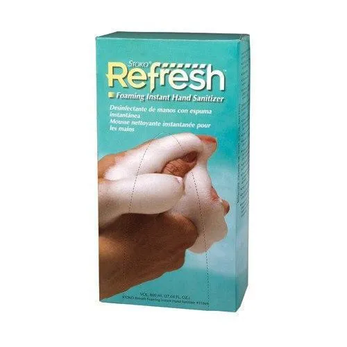 Stoko Refresh Foaming Instant Hand Sanitizer 800ml Refill - 31869, Pack of 6