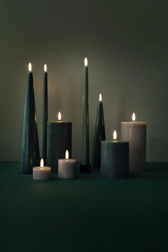 Uyuni LED Candle Pillar Melted Candle 7.8x15 cm | Sandstone Rustic