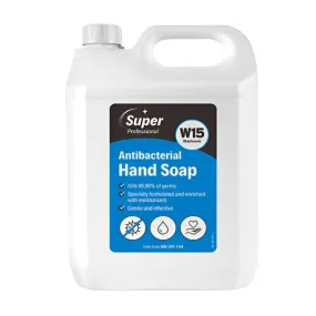 W15 Antibacterial Hand Soap 5Ltr